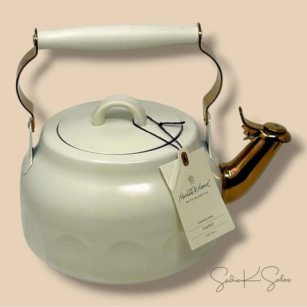 2qt Stainless Steel Arch Cutout Teapot Serene Green - Hearth & Hand Magnolia‎
